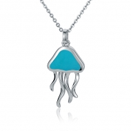 Jellyfish Pendant   - ss.Turquoise