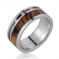 14K  WG Wood Ring Bocote