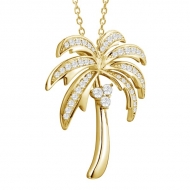 SS Palm Tree  Pendant