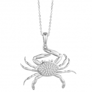 SS Blue Crab Pendant