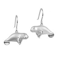 SS 925 Manatee Earrings