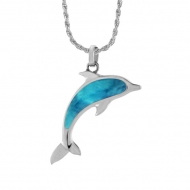 Dolphin Pendant ss.Larimar