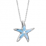 SS Larimar Starfish Pendant