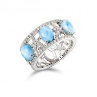 SS 925 Larimar  Ring