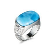 SS 925 Larimar  Ring