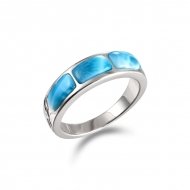 SS 925 Larimar  Ring