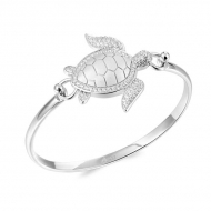 SS 925 Turtle  Bangle Topping