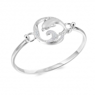 SS 925 Dolphin  Bangle Topping