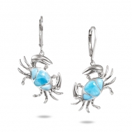 SS 925 Larimar Crab Earrings
