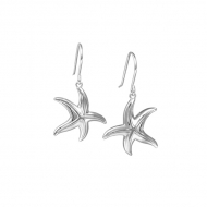 SS Pave CZ Starfish Earrings