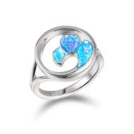 SS Opal Wave Ring