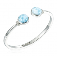 SS 925 Larimar Bangle