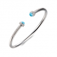 SS 925 Larimar  Bangle