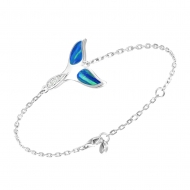 SS 925 GR Opal Whale Tail Bracelet