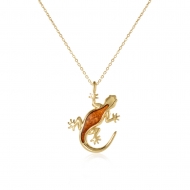 14KY Gecko Pendant - koa