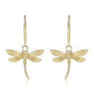 14KY Dragonfly Earrings