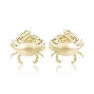 14KY Blue Crab Earrings
