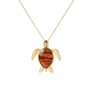 14KY Turtle Pendant - Koa