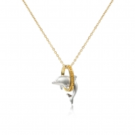 14K 2T Dolphin Pendant WY