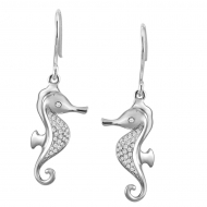14K Seahorse Earrings