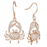 14K Crab Earrings